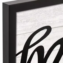 Kirklands Home Be Mine Framed Canvas Wall Plaque Black Sale