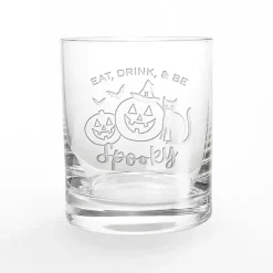 Kirklands Home Be Spooky Halloween Whiskey Glasses, Set of 2 Clear Online