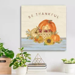 Fall>Kirklands Home Be Thankful Pumpkins Canvas Art Print, 20x20 in.