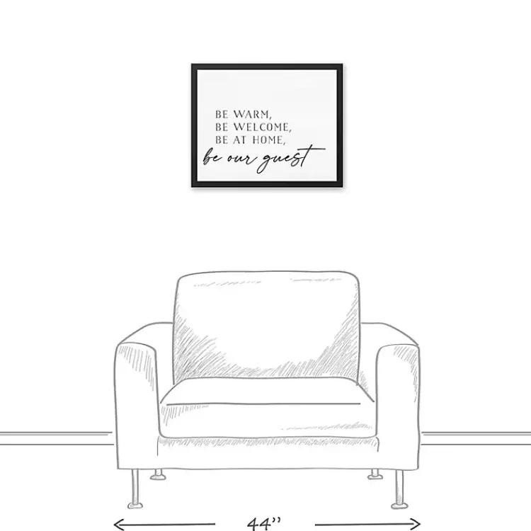 Kirklands Home Be Warm Be Welcome Framed Canvas Art Print Hot