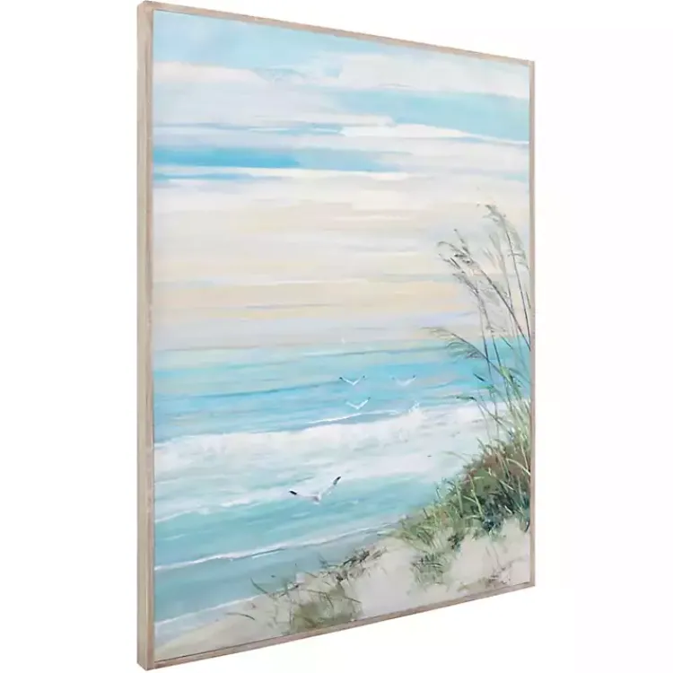 Kirklands Home Beach at Dusk Framed Art Print by Sally Swatland Blue Hot