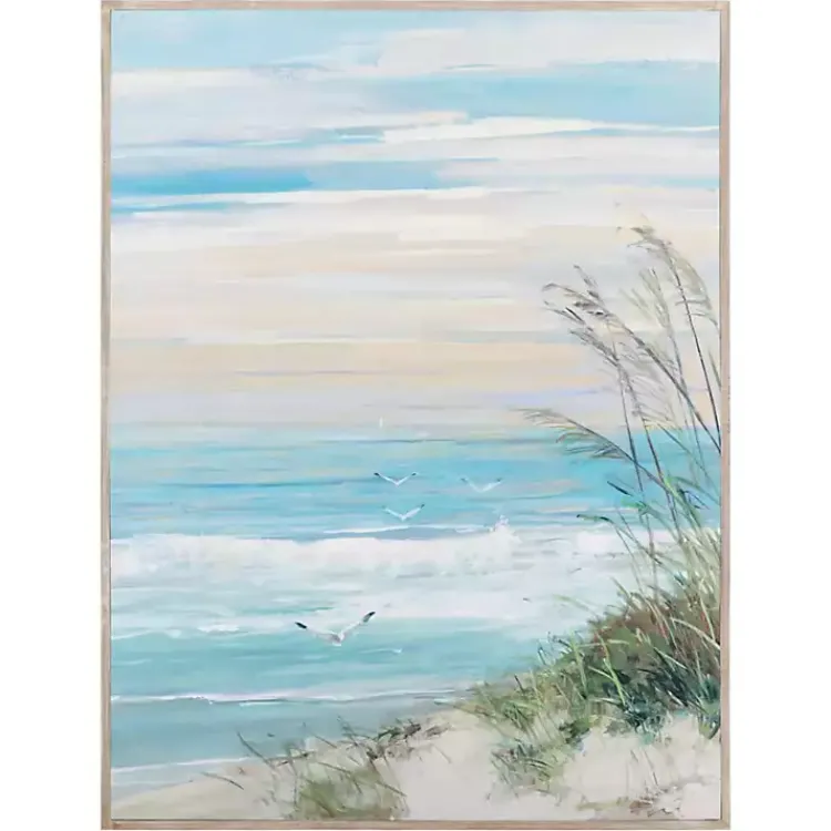 Kirklands Home Beach at Dusk Framed Art Print by Sally Swatland Blue Hot
