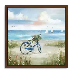 Kirklands Home Beach Bike Bliss Framed Canvas Art Print Discount