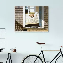 Kirklands Home Beach House Dog Framed Canvas Art Print Outlet