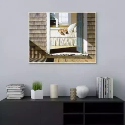 Kirklands Home Beach House Dog Framed Canvas Art Print Outlet