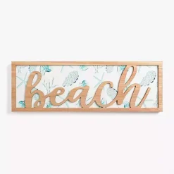 Kirklands Home Beach Seashell Print Wood Wall Plaque Online