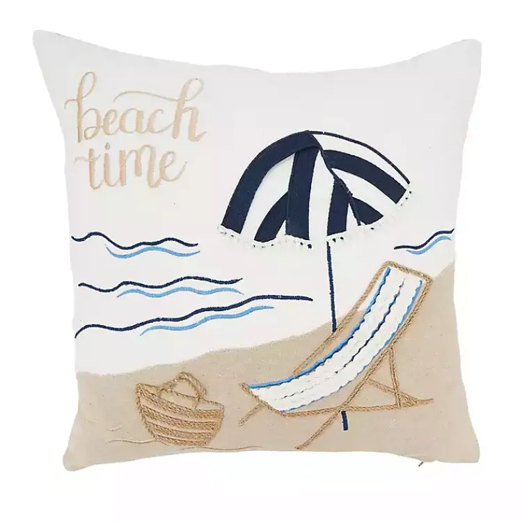 Pillows>Kirklands Home Beachy Daydreams Embroidered Throw Pillow