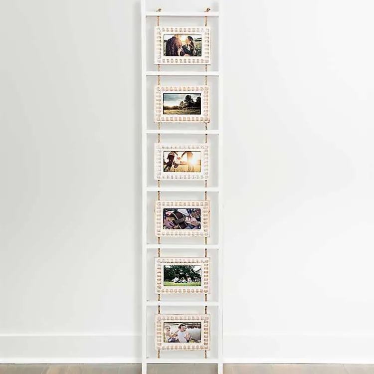 Collage Frames>Kirklands Home Beaded Frame Photo Collage Ladder White