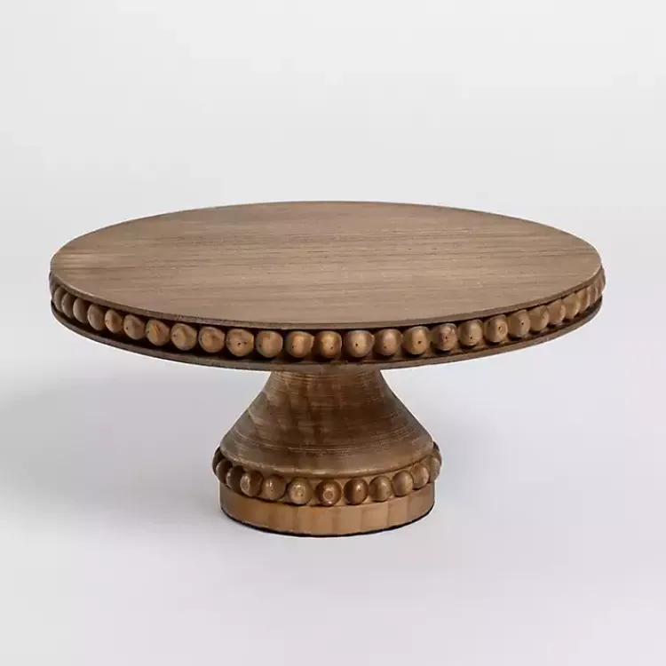 Kirklands Home Beaded Wood Cake Stand Online