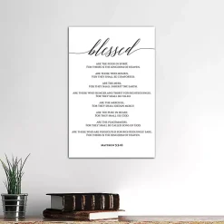 Kirklands Home Beatitudes Matthew 5:3-10 Canvas Art Print Outlet