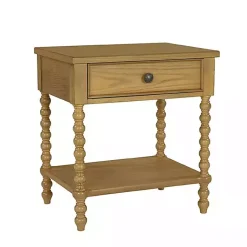 Kirklands Home Beckett Camel Oak Wood Nightsd Tan Clearance