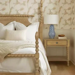 Kirklands Home Beckett Camel Oak Wood Nightsd Tan Clearance