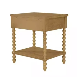 Kirklands Home Beckett Camel Oak Wood Nightsd Tan Clearance
