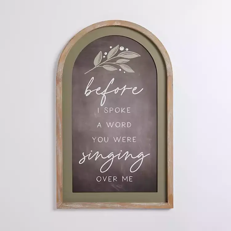 Kirklands Home Before I Spoke A Word Arched Wall Plaque Black Best