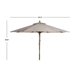 Kirklands Home Beige 9 ft. Eucalyptus Outdoor Umbrella Tan Hot