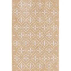 Kirklands Home Beige & Ivory Quatrefoil Indoor/Outdoor Rug, 4x6 Hot