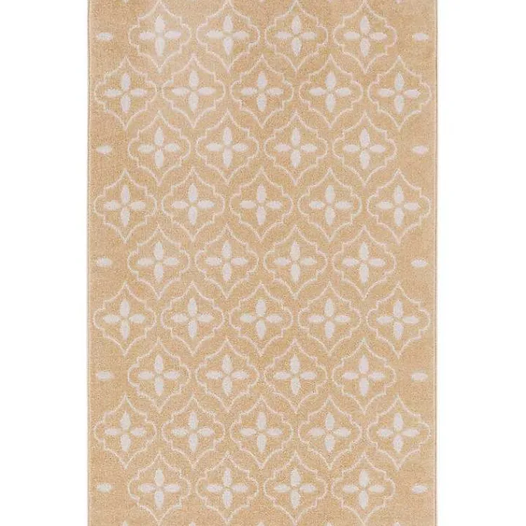 Kirklands Home Beige & Ivory Quatrefoil Indoor/Outdoor Rug, 4x6 Hot