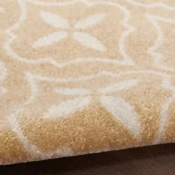 Kirklands Home Beige & Ivory Quatrefoil Indoor/Outdoor Rug, 4x6 Hot