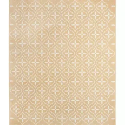Kirklands Home Beige & Ivory Quatrefoil Indoor/Outdoor Rug, 5x7 Best