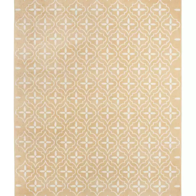Kirklands Home Beige & Ivory Quatrefoil Indoor/Outdoor Rug, 5x7 Best