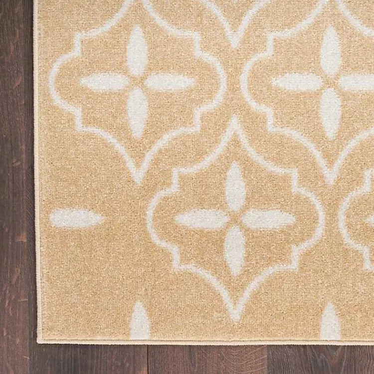 Kirklands Home Beige & Ivory Quatrefoil Indoor/Outdoor Rug, 8x10 Discount