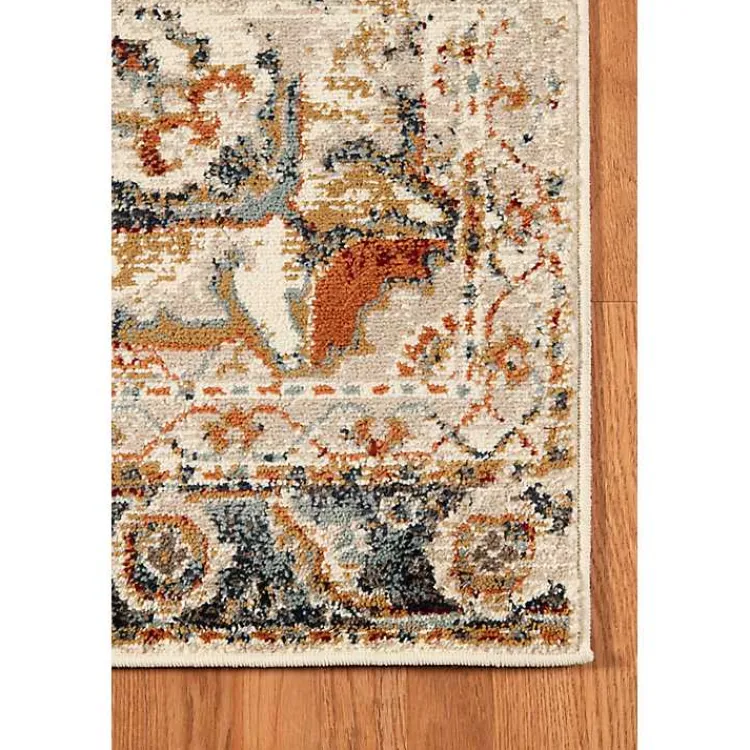 Kirklands Home Beige and Gold Medallion Area Rug, 7x9