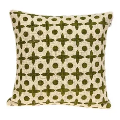 Pillows>Kirklands Home Beige and Green Patterned Pillow