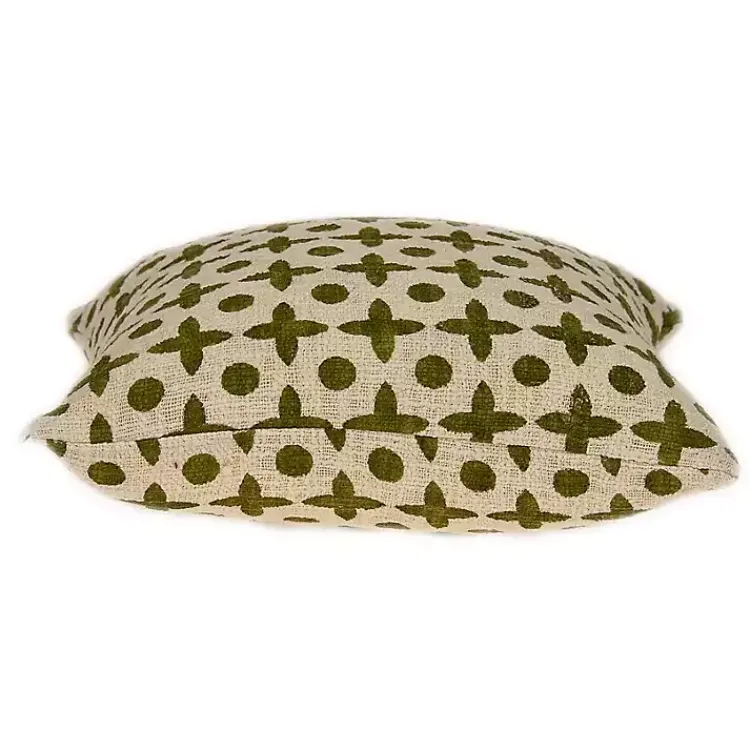 Pillows>Kirklands Home Beige and Green Patterned Pillow