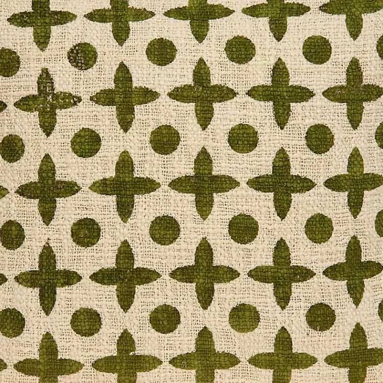 Pillows>Kirklands Home Beige and Green Patterned Pillow
