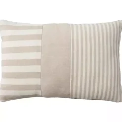 Pillows>Kirklands Home Beige Asymmetrical Stripes Lumbar Pillow Tan