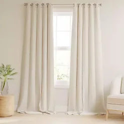 Kirklands Home Beige Blackout Curtains, 84 in. Tan New