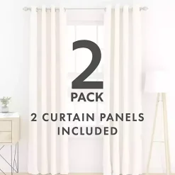 Kirklands Home Beige Blackout Curtains, 84 in. Tan New