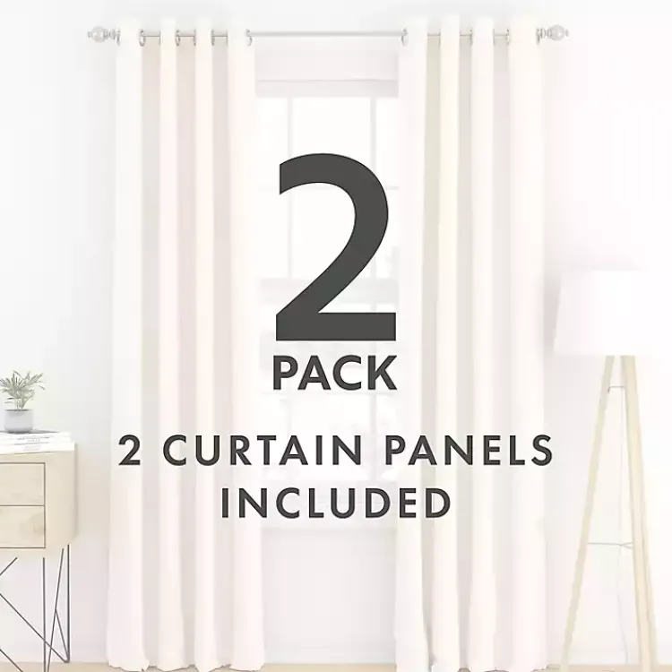Kirklands Home Beige Blackout Curtains, 84 in. Tan New