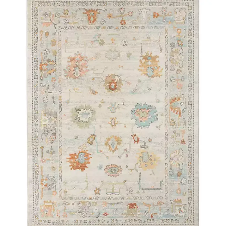 Kirklands Home Beige Bohemian Area Rug, 7x9 Tan Clearance