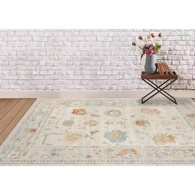 Kirklands Home Beige Bohemian Area Rug, 7x9 Tan Clearance