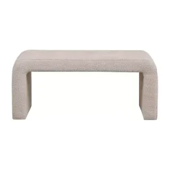 Kirklands Home Beige Boucle Waterfall Bench Brown Online