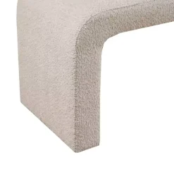 Kirklands Home Beige Boucle Waterfall Bench Brown Online
