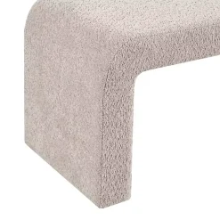 Kirklands Home Beige Boucle Waterfall Bench, 52 in. Brown Discount