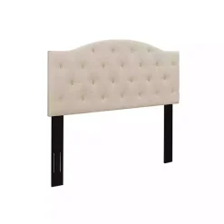 Kirklands Home Beige Bryne Button Tufted Full/Queen Headboard Tan Best