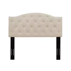 Kirklands Home Beige Bryne Button Tufted King Headboard Tan Sale