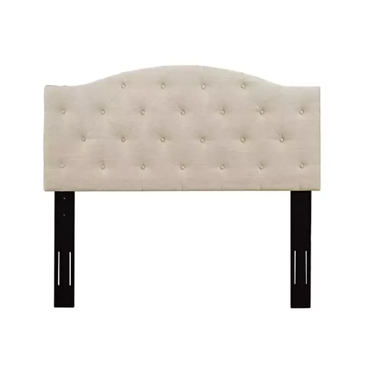 Kirklands Home Beige Bryne Button Tufted King Headboard Tan Sale