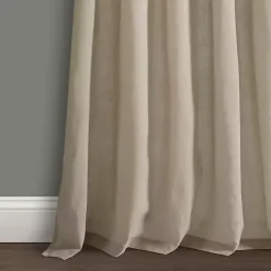 Kirklands Home Beige Burlap Knotted Curtain Panel Set, 108 in. Tan Discount