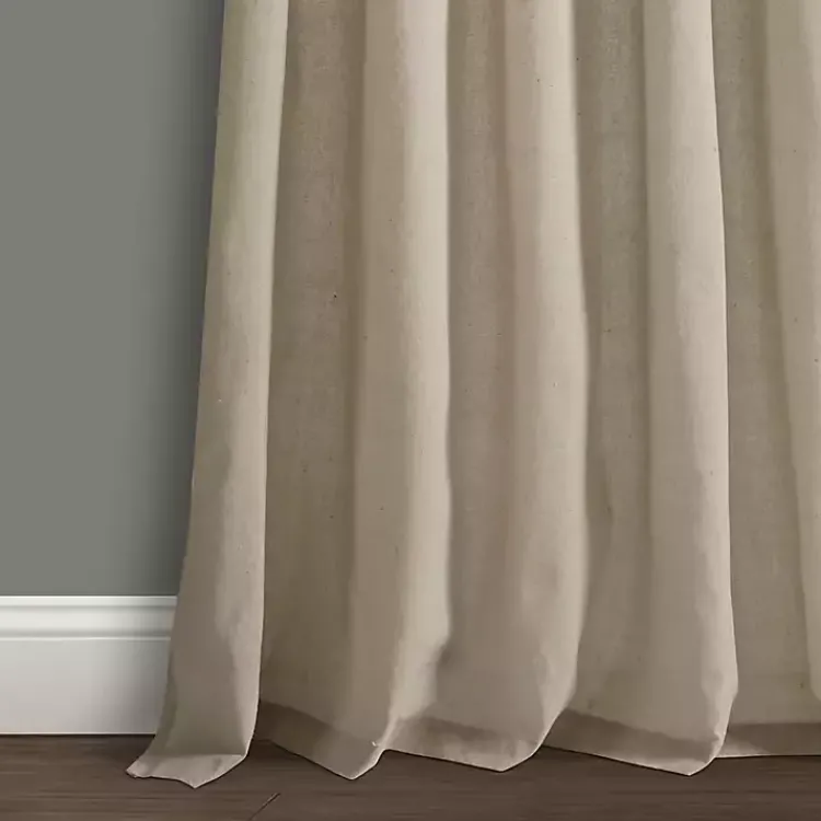Kirklands Home Beige Burlap Knotted Curtain Panel Set, 108 in. Tan Discount