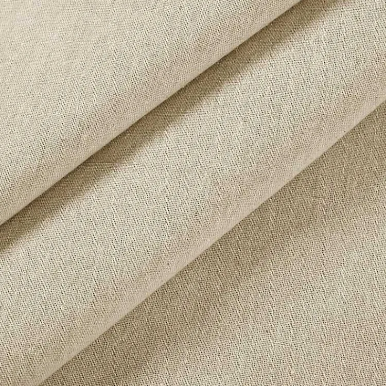 Kirklands Home Beige Burlap Knotted Curtain Panel Set, 108 in. Tan Discount