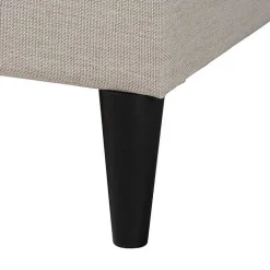 Kirklands Home Beige Button Tufted Headboard Full Platform Bed Tan Outlet