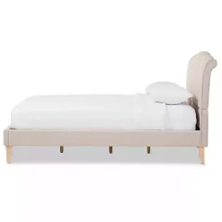 Kirklands Home Beige Classic French Queen Platform Bed Tan Best