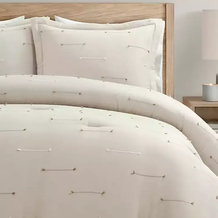 Kirklands Home Beige Clip Jacquard 3-pc. Full/Queen Comforter Set Tan Outlet
