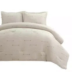 Kirklands Home Beige Clip Jacquard 3-pc. Full/Queen Comforter Set Tan Outlet