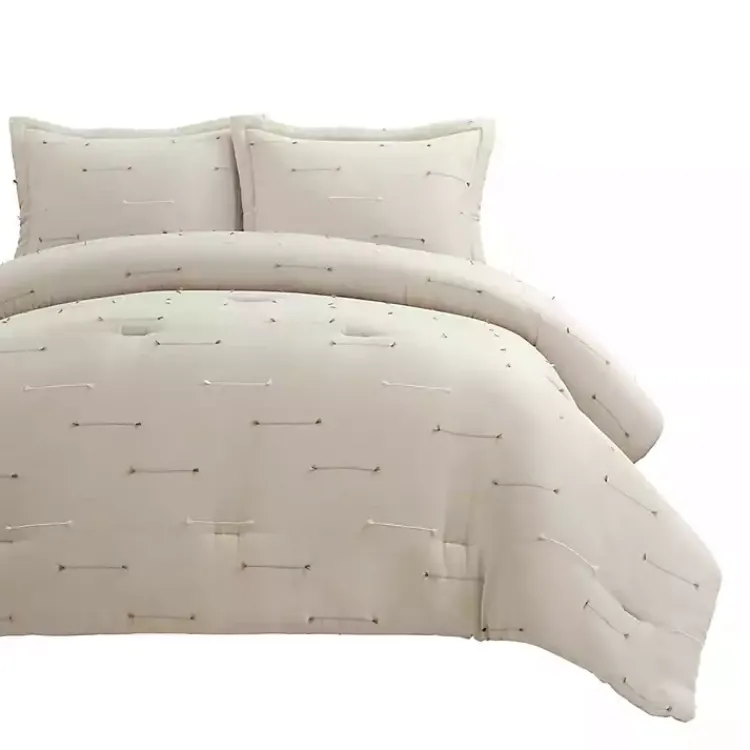 Kirklands Home Beige Clip Jacquard 3-pc. Full/Queen Comforter Set Tan Outlet