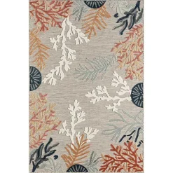Kirklands Home Beige Coral Reef Area Rug, 5x7 Tan